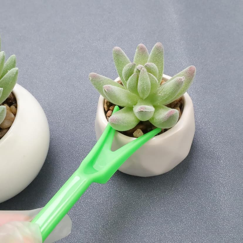 Antrader Mini Garden Hand Succulent Transplanting Tools for Indoor Gardening Plant Care, Set of 6, Green