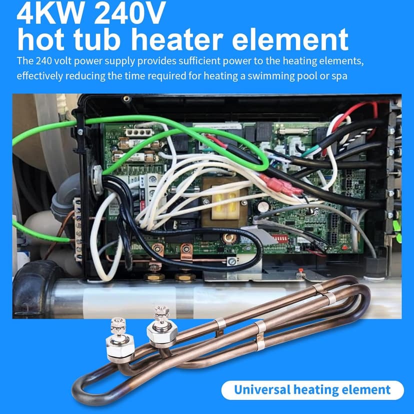 4kw 240v Hot Tub Heater Element Replacement for Balboa Spa Heater Element,Suitable for Hot Tub Heater(10 in)