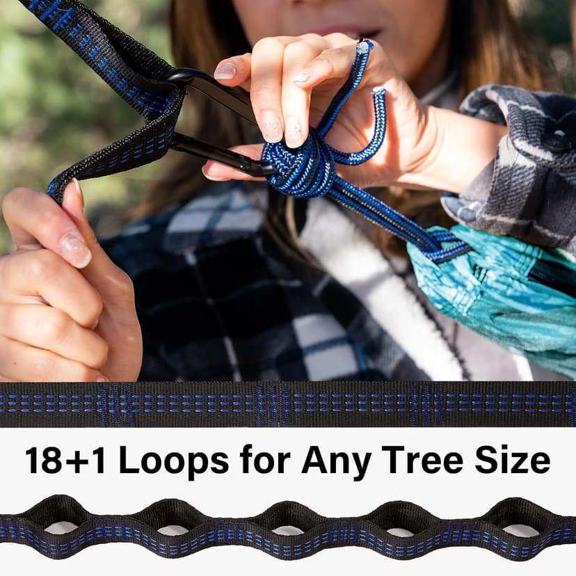 Kootek Camping Hammock 400 lbs Capacity, Portable Hammocks with Tree Straps & Attached Carry Bag, Camping Essentials Gear, Perfect for Outside Indoor Hiking Beach Backpack Travel