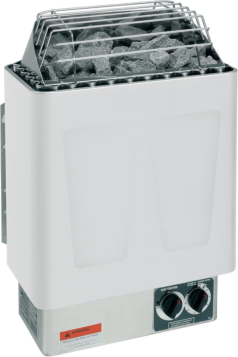 Harvia KIP 8KW, 240V-1PH Electric Sauna Heater with Built In Controls (Includes Sauna Stones)