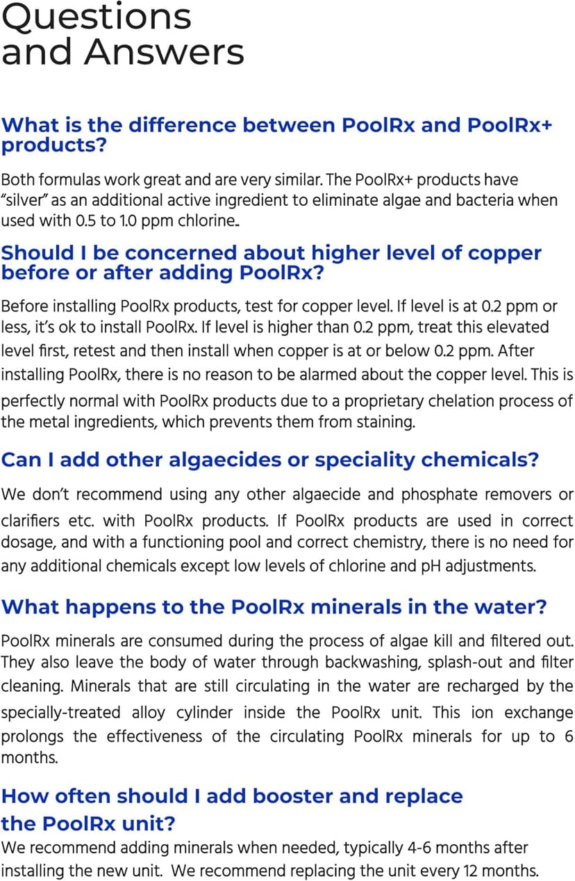 Pool RX 101001 6 Month Algaecide Blue Treats 7.5k-20k gallons, Single, Unit