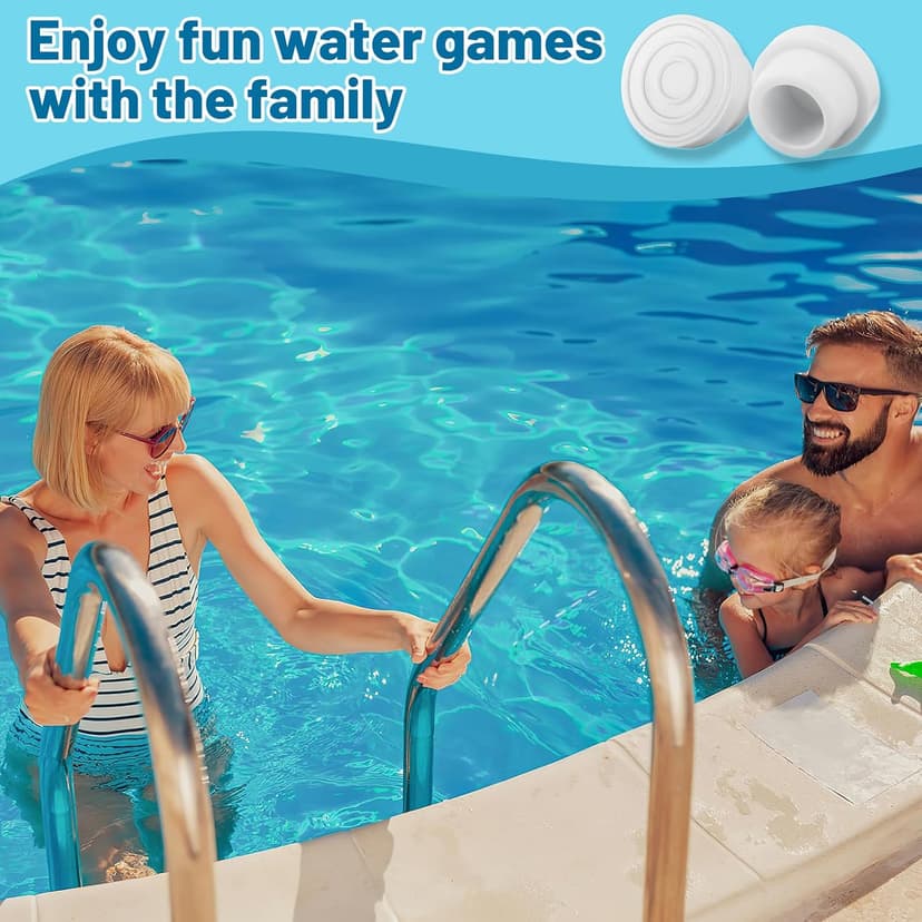 Pool Ladder Bumpers for Inground Pool - 4Packs Inside Plug Caps fit 1.9" Standard Steps Tubing, Rubber Foot Cover Protect Swimming Pool Liner