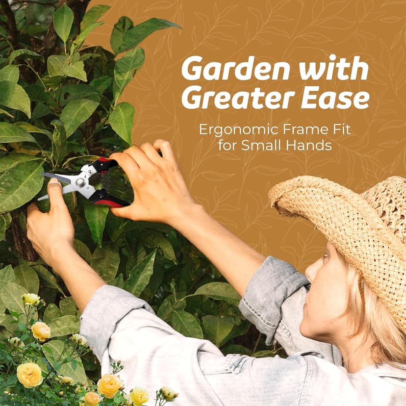 The Gardener’s Friend Pruning Snips, Lightweight and Small Shears For Light Gardening, Great for Deadheading Flowers and Cutting Light Wood Ergonomically Designed for Smaller Hands