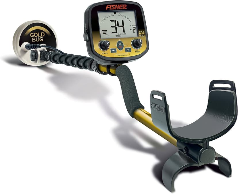 Fisher Labs Gold Bug Pro Metal Detector, Black (GOLDBUG-PRO) - Finds Small Gold Nuggets, Variable Breakpoint Tone Discrimination, Real-Time Ground Balancing, Lightweight, 19kHz Frequency