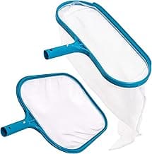 U.S. Pool Supply Professional Swimming Pool Leaf Skimmer Net and Leaf Rake Net Set - Cleans Out Debris Fast, Pool Maintenance - Clean Pool Liners, Spas, Ponds and Kids Inflatable Pool