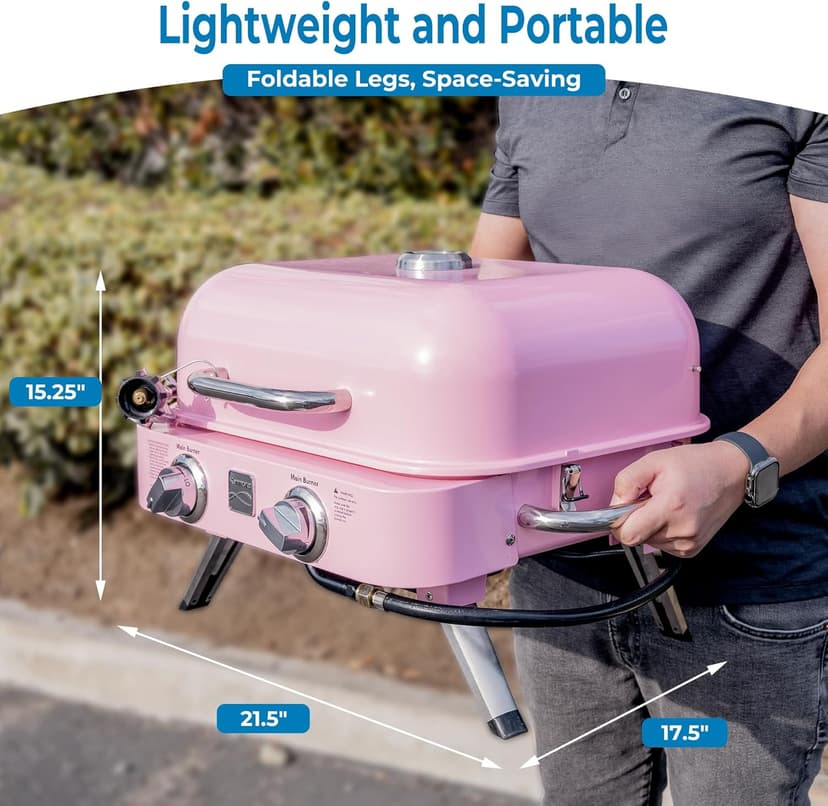 Kenmore 2-Burner Portable Tabletop Retro Gas Grill