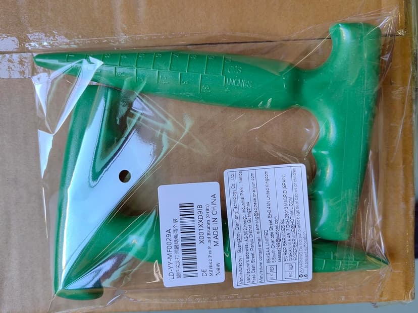 2 Pack Dibbler Gardening Tool with Measurements 6.9 inch Plastic Bulb Planting Tools with Handle Seed Dibber for Planting Bulbs Digging Gardening(Green)