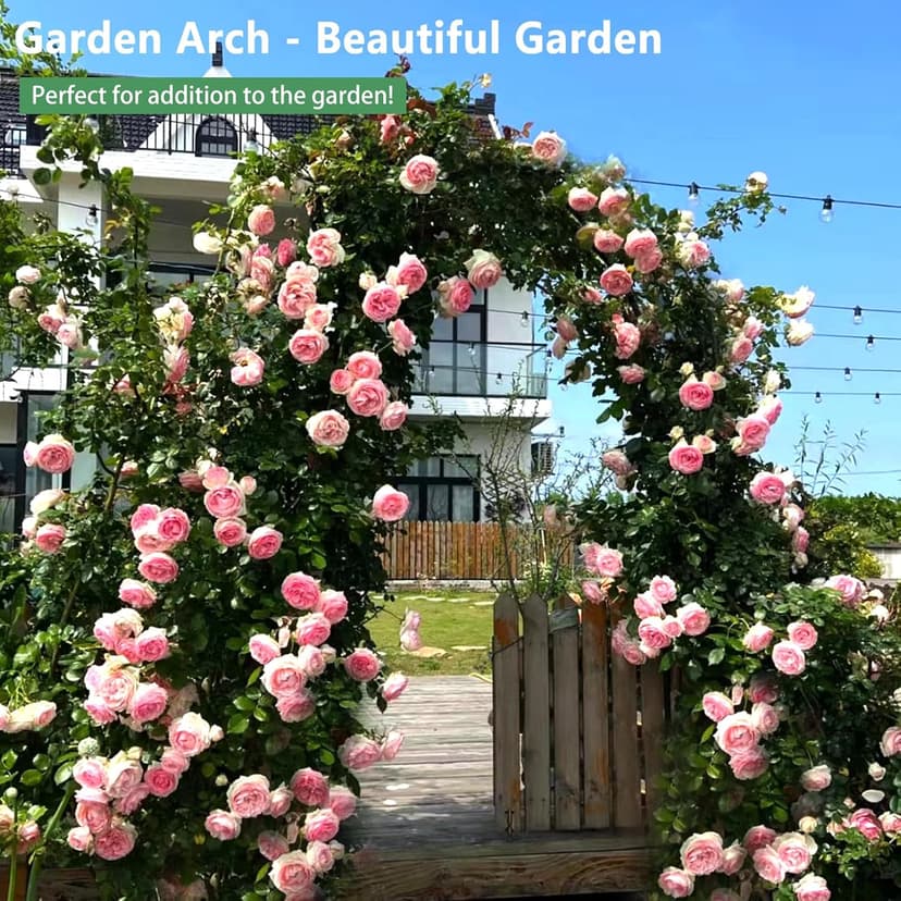 7.9 Ft H x 4.6 Ft W Metal Pergola Arbor, Easy to Assemble, for Various Climbing Plant Wedding Garden Arch Bridal Party Decoration Wide Arbor, 1 Pack