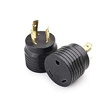 Cable Matters 2-Pack 3 Prong Twist Lock to 30 Amp RV Adapter, 30 AMP RV Plug (NEMA L5-30P to TT-30R)