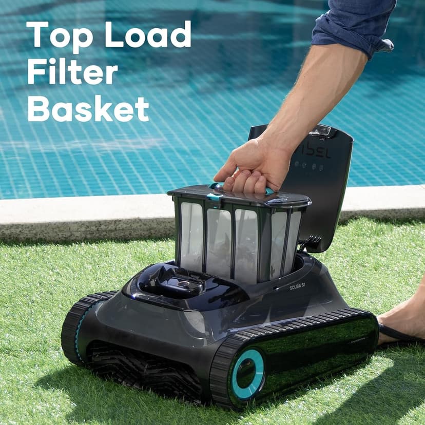 AIPER Scuba S1 Cordless Robotic Pool Cleaner, Pool Vacuum for Inground Pools, Wall and Waterline Cleaning, Smart Navigation for Pools up to 1,600 Sq.ft