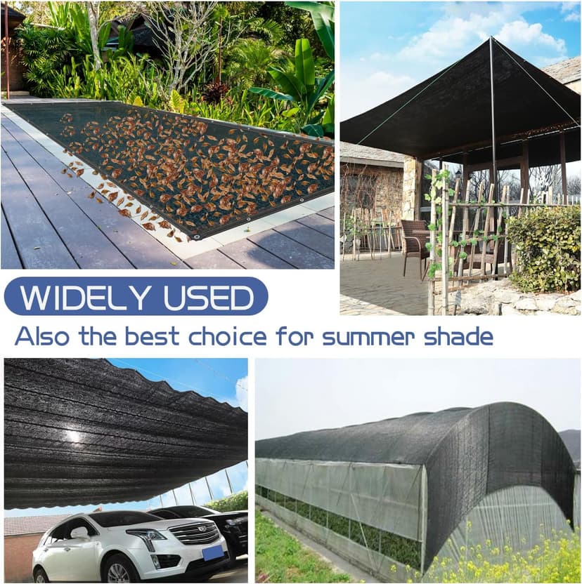 Pool Leaf Net Cover,20 x 40 FT Leaf Net Pool Cover with Grommets and Ropes,Pool Net Cover for Leaves or Rectangle Swimming Mesh Pool Cover