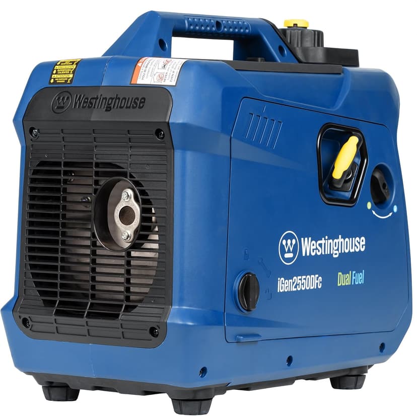 Westinghouse 2550 Peak Watt Super Quiet & Lightweight Portable Inverter Generator, RV Ready 30A Outlet, Gas and Propane Powered, CO Sensor, Parallel Capable, Long Run Time