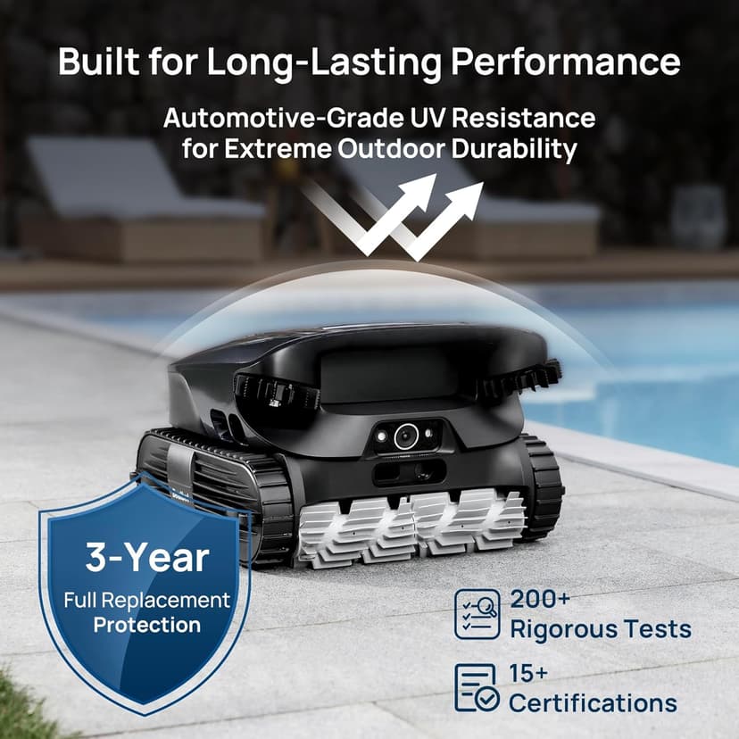 Beatbot AquaSense 2 Ultra Cordless Pool Vacuum Robot for Complex Pools, Pool Mapping with AI Camera, 5-in-1 Cleaning, Smart Surface Parking, Water Surface Cleaning, Water Clarification – Midnight Blue