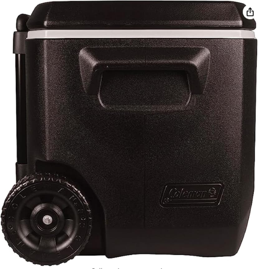 Coleman Xtreme 50qt Wheeled Cooler, Extra-Walled Insulation Keeps Ice up to 5 Days, Portable Rolling Hard Chiller