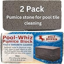 Pool-Whiz Pumice Block, Pool Tile & Concrete Cleaner, Pumice Stone for Cleaning Spas, Water Features, Pools & Bathroom Floors, Cleaning Block for Rust & Stains Build Up by Billy Buckskin Co. Pack of 2