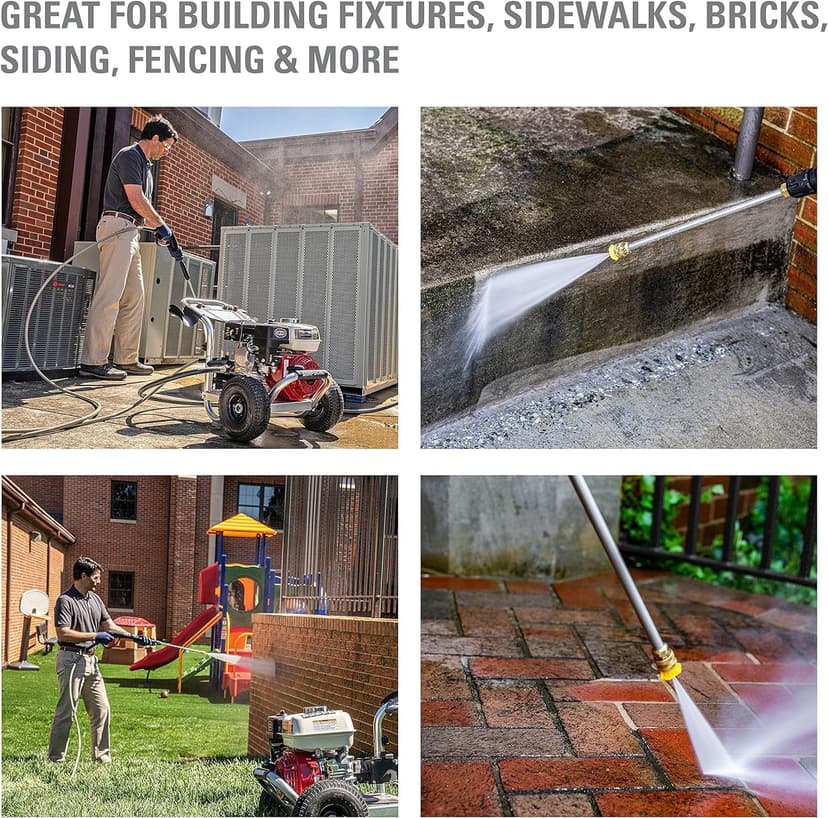 SIMPSON Cleaning ALH3425 Aluminum Series 3600 PSI Gas Pressure Washer, 2.5 GPM, Honda GX200 Engine, Includes Spray Gun and Extension Wand, 5 QC Nozzle Tips, 5/16-inch x 35-foot MorFlex Hose, 49-State