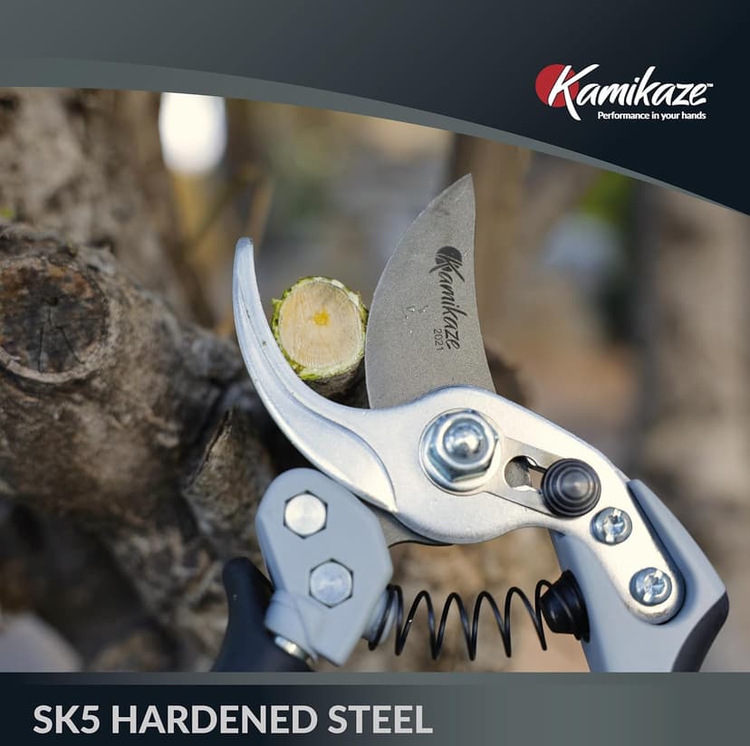 Heavy-Duty Professional Pruning Shears for Gardening, Featuring Ergonomic Rotating Handle to Reduce Hand Fatigue, SK5 High-Carbon Steel Blade, Cuts Branches Up to 0.8 Inch, Garden Clippers Shears