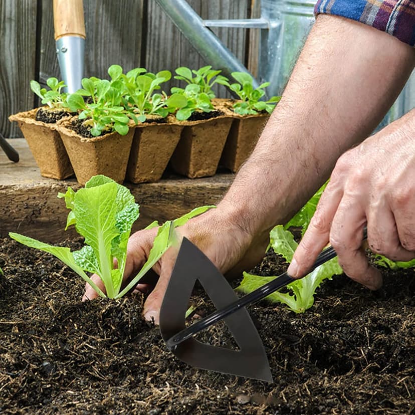 Garden Hoe - All-Steel Hardened Hollow Hoe for Long Handle, Garden Weeding Tools, Easy Weeding and Soil Loosening, Hoe Garden Tool, Durable and effectable Hand Tools, Multi, 11.81x6.30(30x16cm)