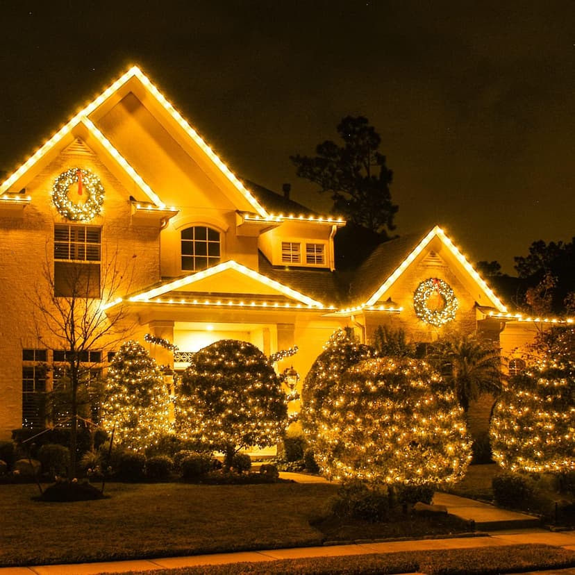 JMEXSUSS 168FT 600 LED String Lights Outdoor Indoor Christmas String Lights Plug in Warm White Tree Lights for Outside Bedroom Wedding Party Holiday Spring Decorations