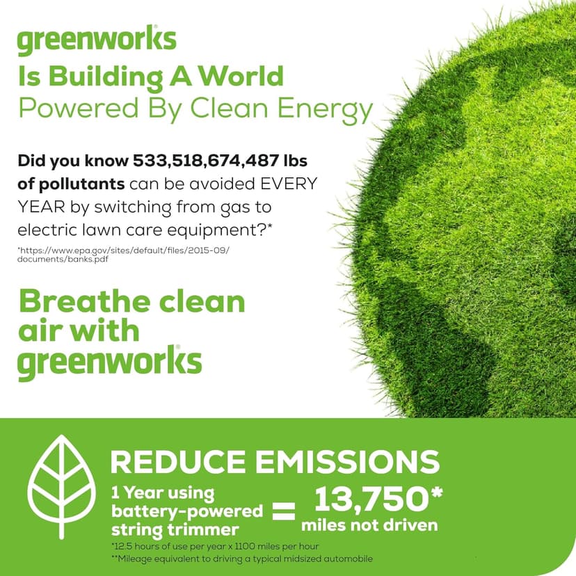 Greenworks 40V Cordless String Trimmer + Leaf Blower Combo Kit, 2.0Ah Battery and Charger Included