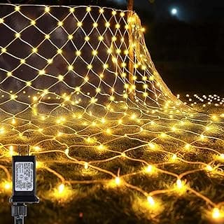 LitHome 21ft x 5ft Christmas Net Lights, 360 LED Mesh Fairy String Lights with 8 Modes, Connectable Plug in Waterproof Mesh Lights for Bushed,Trees,Yard,Patio,Garden Decorations(Warm White)