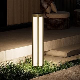 SkyGlow Outdoor Landscape Path Light, 32" Waterproof Stainless Steel LED Lighting, 8W 800LM Curb Appeal Lights, Modern Lawn Lights for Garden, Pathway, Bollard, Patio, Courtyard, Driveway Decoration