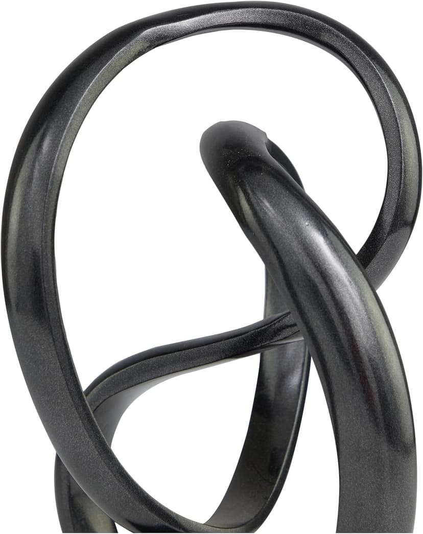 Deco 79 Aluminum Metal Abstract Decorative Sculpture Home Decor Statue, Accent Figurine 8" x 7" x 11", Dark Gray