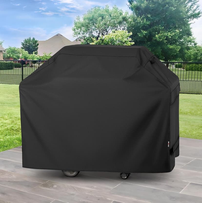 Unicook Grill Cover 55 Inch for Outdoor Grill, Heavy Duty, Waterproof, Fade Resistant, BBQ Cover with Handles/Straps/Air Vents, Compatible with Weber Charbroil Nexgrill Gas BBQs etc