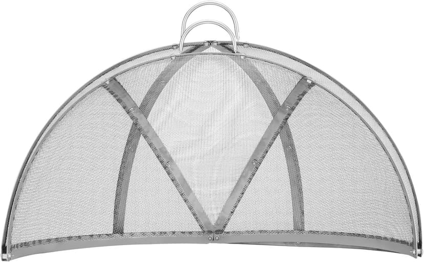 Firepit Spark Screen Lid, 36" Diameter, Outdoor Firepit Ring Cover Round Accessories, Fire Pit Metal Cover, Easy-Opening Stainless Steel Fire Ring Covers for Outdoor Patio Fire Pits Backyard