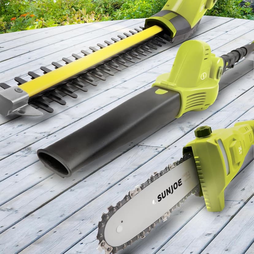 Sun Joe GTS4001C Garden Tool System, (Hedge Trimmer, Pole Saw, Leaf Blower)