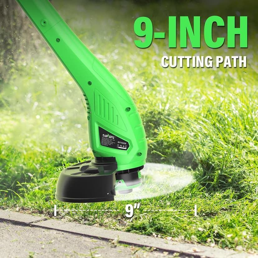 SOYUS Corded Weed Wacker, 9 Inch String Trimmer, Electric Weed Wacker Corded for Garden, Lawn, Yard