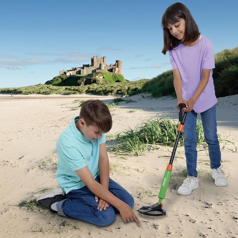 Brainstorm: Outdoor Adventure Metal Detector - 31.5" - Light N' Sound Treasure Hunting Toy, Lightweight & Portal, STEM Learning, Multi-Lingual, Kid 6+