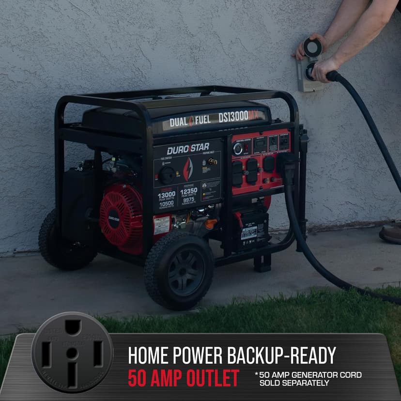 DS13000MX 13,000-Watt 500cc Dual Fuel Portable Generator