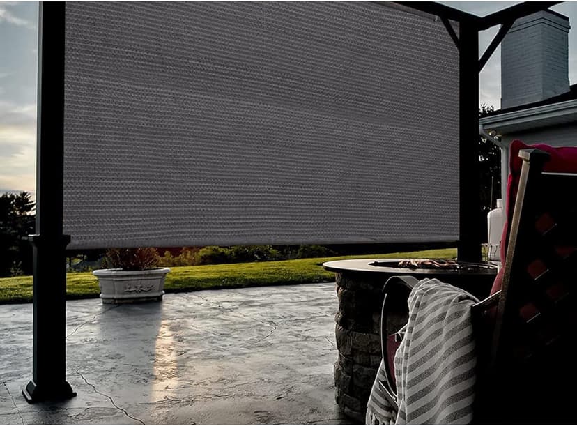 FAIR WIND Shade Cloth 90% Sun Shade Fabric Privacy Screen Shade Cover Patio Canopy with Grommets Shade Net for Garden Outdoor Pergola 6 x 6 FT - Grey
