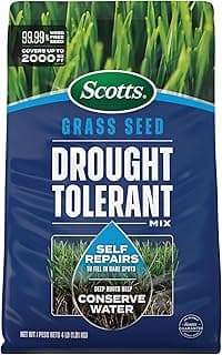 Scotts Grass Seed Drought Tolerant Mix, Kentucky Bluegrass and Tall Fescue Grass Seed Mix, Covers up to 2,000 sq. ft., 4 lb.