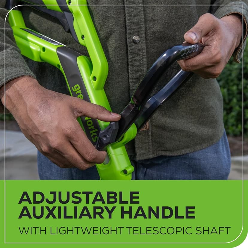 GreenWorks 24V Cordless String Trimmer/Edger (Gen 2), 12" Cutting Width, Ultra-Light 6 lbs Design, Women & Senior-Friendly, 2.0Ah Battery & Charger