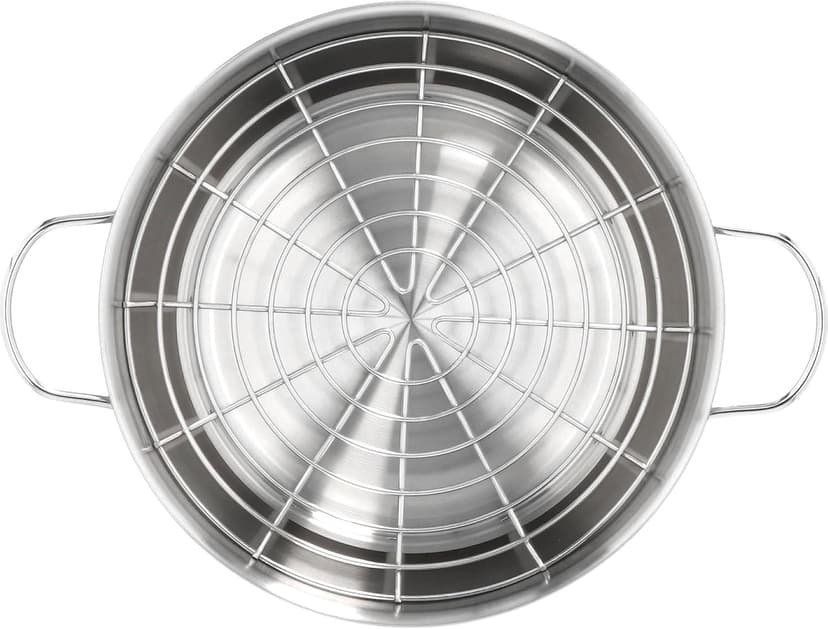 Demeyere Resto 4-pc Stainless Steel Stovetop Smoker Set, Silver, 11.5"