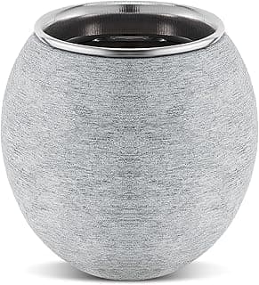 Hushee 1 Pcs Sauna Aromatherapy Stone Cup Round Oil Holder Aroma Fragrance Essential Oil Sauna Accessories with Stainless Steel Diffuser Bowl for Spa