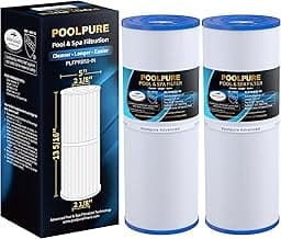 POOLPURE PLFPRB50-IN Spa Filter Replaces Pleatco PRB50-IN, PRB50IN, Unicel C-4950, Filbur FC-2390, Jacuzzi J210/J220/J235/J245/J275, Guardian 413-212-02, 373045, 5X13 Drop in Hot Tub Filter, 2 Pack