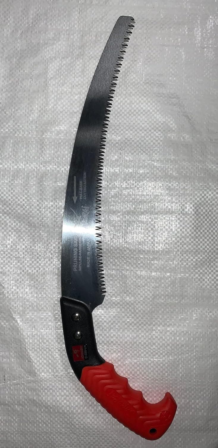 Kanzawa Samurai Ichigeki Pruning Saw 330mm C-330-LH with Ergo Grip (Orange) w/sheath Made in Japan
