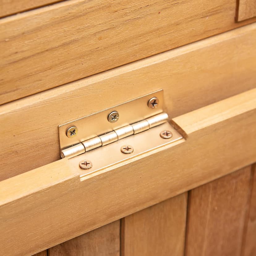 Cambridge Casual Arie 60 inch Wood Outdoor Deck Storage Box, Natural Teak
