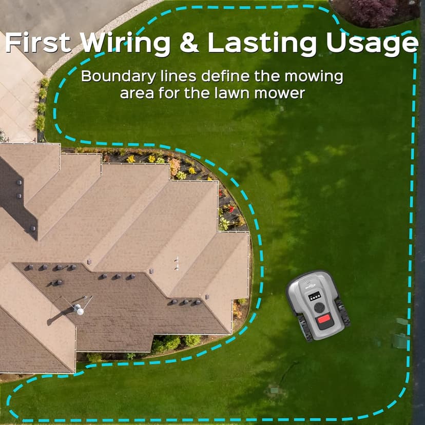 App-Controlled Robotic Mower – Auto-Charging, Adjustable Height, for Lawns up to 4300 sq.ft