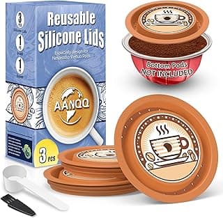 Reusable Lids for Nespresso Pods Vertuo, 3pcs Food Grade Silicone Caps for Any Sizes of Reusable Nespresso Vertuo Pod Refillable Vertuo Capsule (3pcs Silicone Lids-No Capsule)