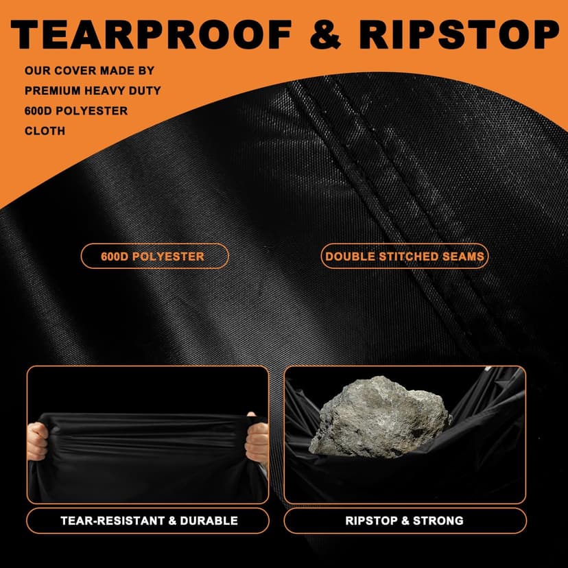 Compact Tractor Covers Waterproof Outdoor Heavy Duty,600 Polyester,Anti-UV Compact Utility Tractor Mower Cover Accessories,Compatible with John Deere, Kubota, Bobcat, Mahindra,Kioti,Tym,76"x24"x22"