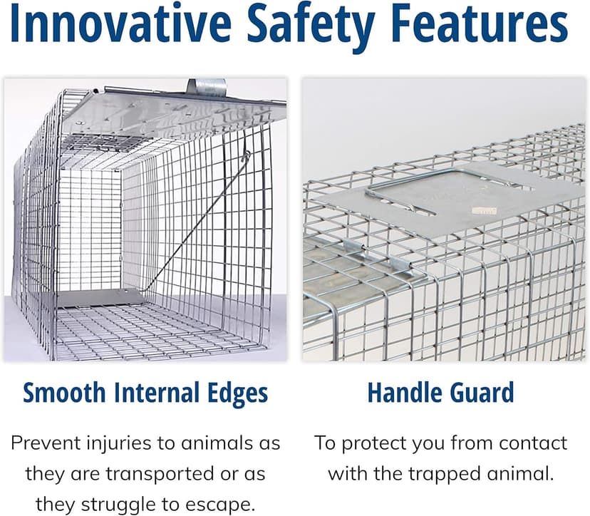 HAVAHART 1079SR Large 1-Door Humane Catch and Release Live Animal Trap Cage - Live Raccoon Trap, for Bobcats, Beavers, Dogs, & More