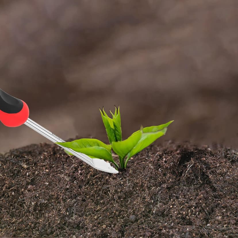 Weed Puller Tool, Dandelion Weeder Puller Tool with Soft Handle, Two-Pronged Fork Weed Remover Tool for Easy Weed Removal, Stainless Steel Garden Weeder Tool for Lawn Farmland Gardening Tools