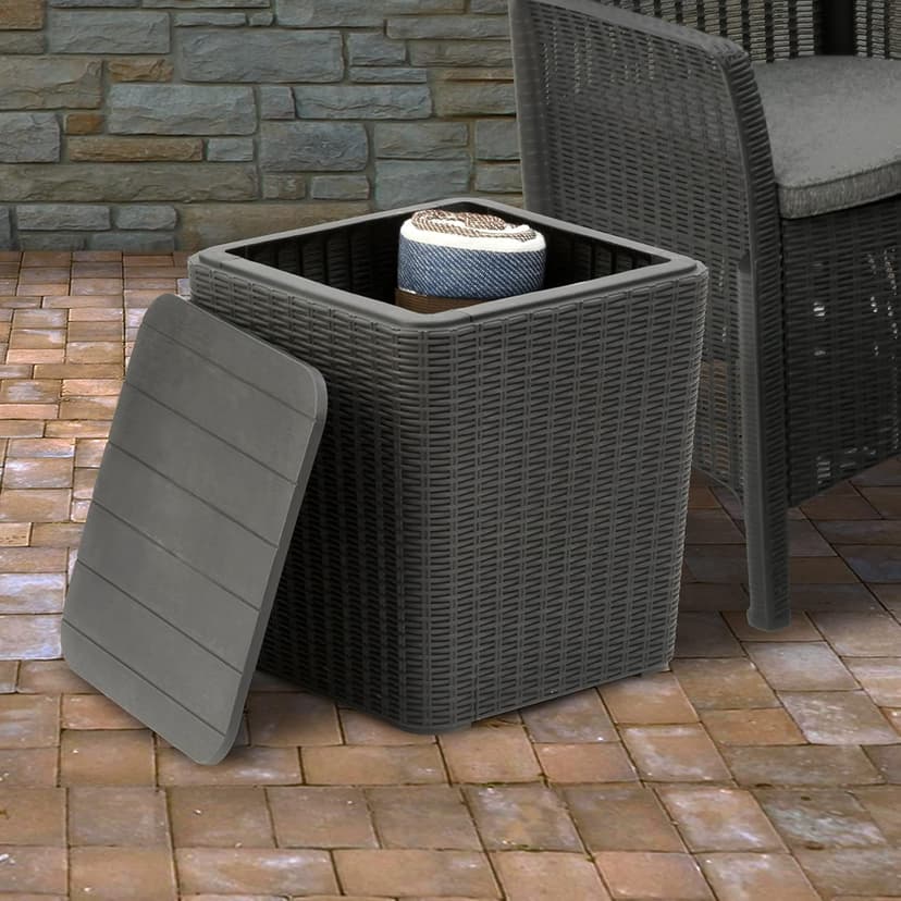 SV42-1810220 Arendal Collection All-Weather Storage Deck Box, Brown