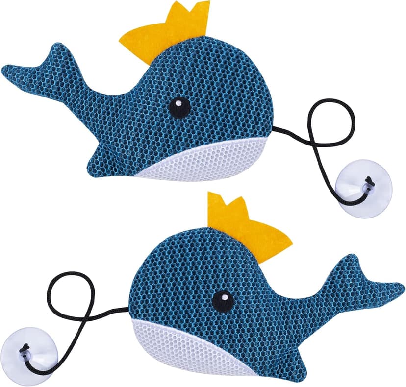 Hot Tub Scum Absorber Whale - 2 Pack Oil Absorbing Hot Tub Floating Sponge Cleaner Absorber, Keeps Water Clear, Reusable Pool Scum Absorber Hot Tub Spa Accessories
