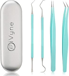 Premium Vinyl Weeding Tool Kit - Precision Stainless Steel Weeder - Hook and Pick with Fine Tweezers Crafting Set - by iVyne