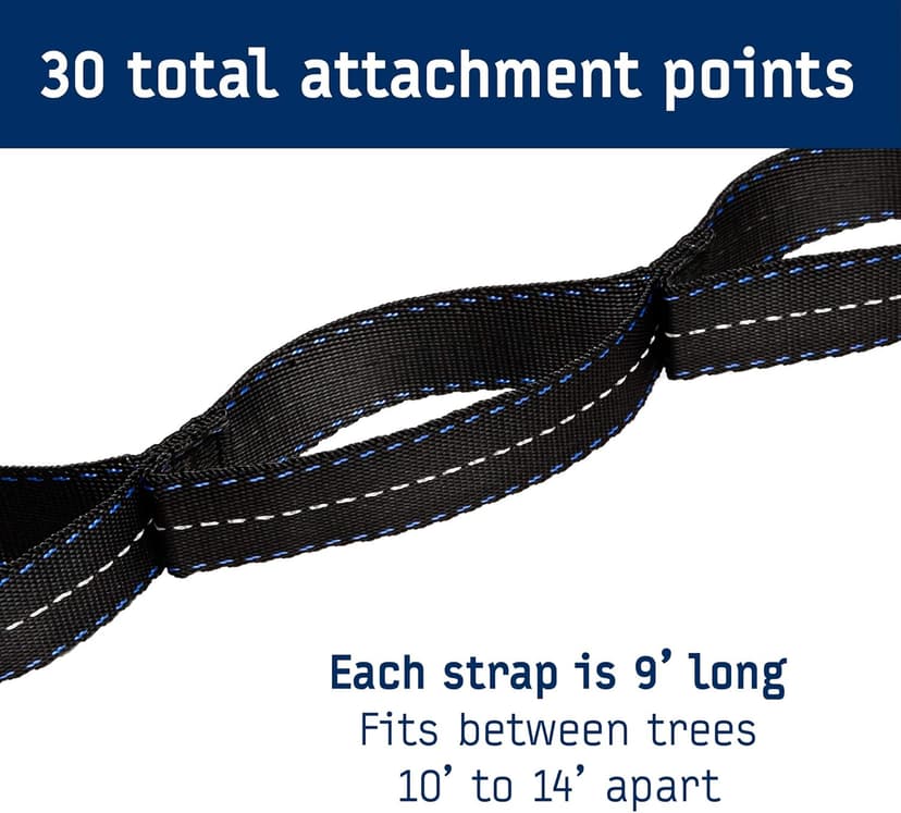 ENO Atlas Suspension System - Tree Strap for Hammock - Accessories for Camping, Hiking, and Backpacking - Black/Royal